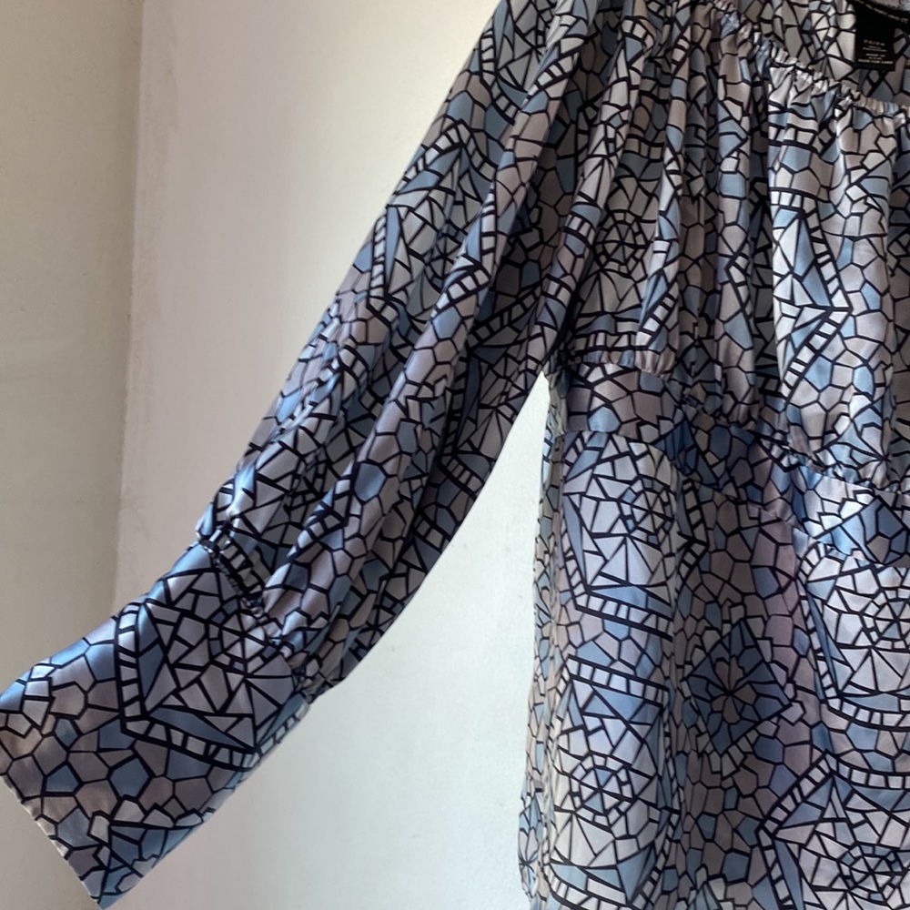 Lane Bryant 22/24 Geometric Print Off Shoulder Top - Picture 6 of 10
